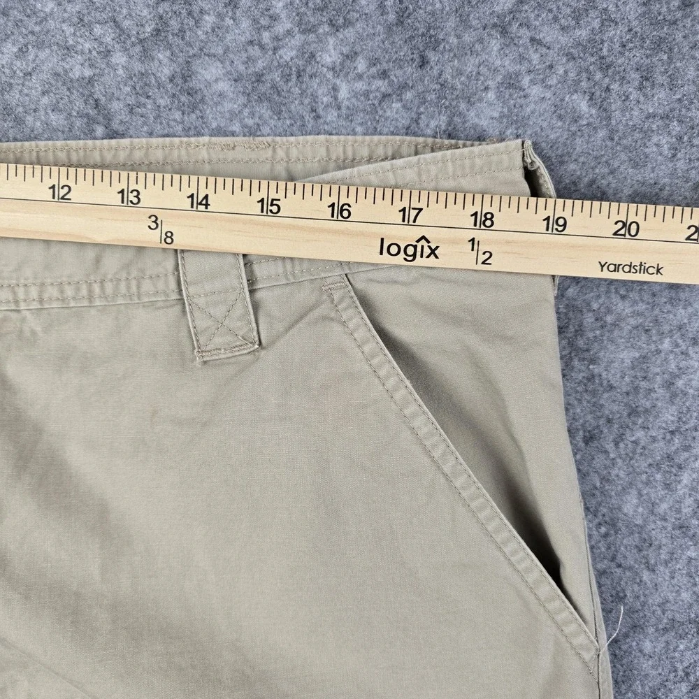 Wrangler Outdoor Shorts Mens 38 Beige Cargo Canvas Utility Pockets Hiking